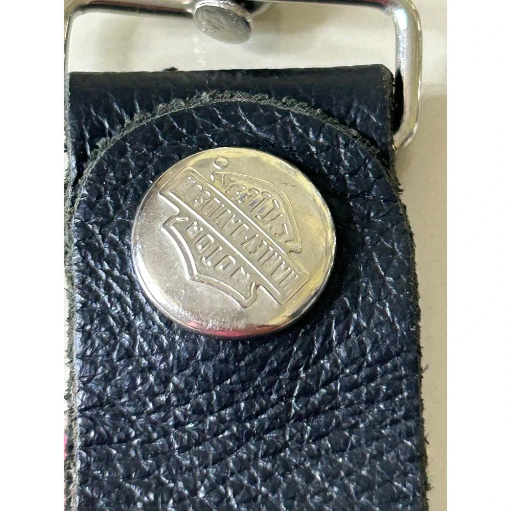 Harley-Davidson Biker Wallet Chain Black Leather Belt Loop Silver Curb Link 15in
